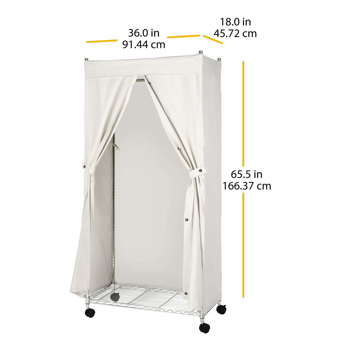 Rebrilliant 36'' Garment Rack Covers & Reviews Wayfair